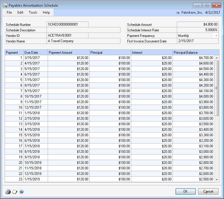 note payable amortization schedule excel